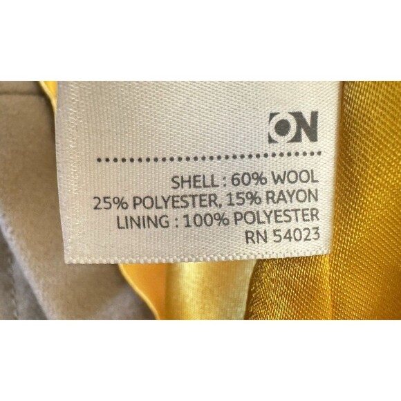 Old Navy Soft Neutral Beige Wool Blend Peacoat Wide Collar Classic Womans XS - Picture 9 of 9